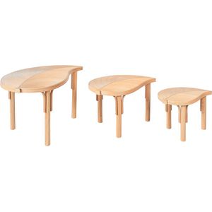 BELIANI PARALIA - Salontafel set van 3 - Natuurlijk - Rotan
