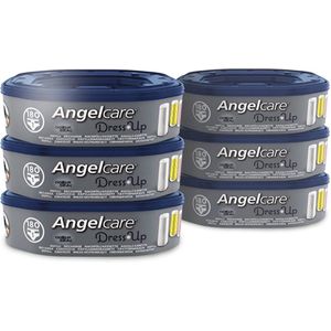 AngelCare Navulling Luieremmer Baby - Achthoekige Navulcassettes - Voor Dress Up - 6 Stuks