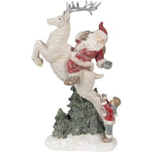 Beeld Kerstman 33 cm Rood Wit Polyresin Kerstfiguren