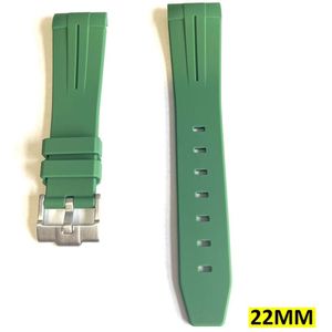 Siliconen Horlogeband - Arc Band - Sport Waterdicht - Voor Seiko Skx modellen - Seiko 5 - 22MM - Groen