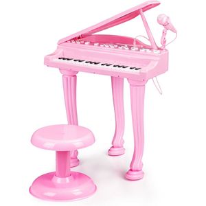 Kinder piano - met microfoon - 40x34x44,5 cm - roze