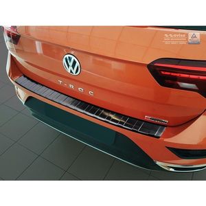 Avisa Zwart RVS Achterbumperprotector passend voor Volkswagen T-Roc 11/2017- 'Ribs'