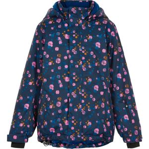 Color Kids - Ski-jas voor meisjes - AOP - Donkerblauw/Multi - maat 92cm
