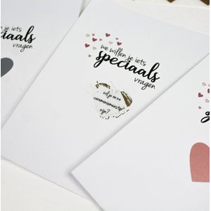 Ideefabriek Kraskaart (2 ST) - Ceremoniemeester vragen - We willen je iets speciaals vragen - Bruiloft - Huwelijk - Cadeau Ceremoniemeester