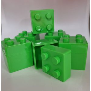 Legoblok doosjes groen 6 stuks