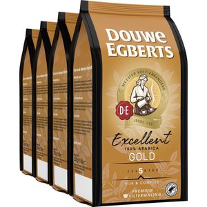 Douwe Egberts Excellent Gold Aroma Variaties Filterkoffie - Intensiteit 5/9 - 4 x 250 gram