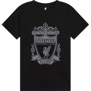 Liverpool logo t-shirt kids - Zwart - Maat 140 - maat 140