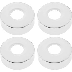 Verchroomde Draadrozetten - Set van 4 stuks voor Decoratieve Buisafdekking 25 mm