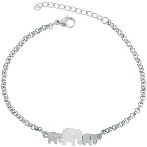 24/7 Jewelry Collection Olifant Armband - Olifanten Kudde - Olifantje - Zilverkleurig