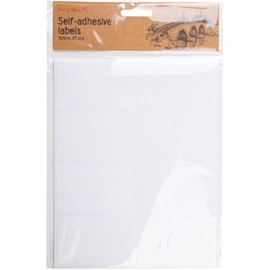 Zelfklevende labels | Etiketten | Kleur: Wit | 80 stuks