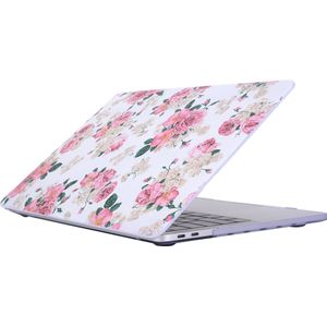 Mobigear Laptophoes geschikt voor Apple MacBook Pro 15 Inch (2016-2019) Hoes Hardshell Laptopcover MacBook Case | Mobigear Flowers - Model 39 - Model A1707 / A1990