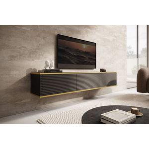 Meubella - TV-Meubel Orleans 2 - Zwart - 175 cm