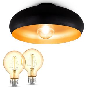 B.K.Licht - Vintage Plafondlamp met 2x filament lichtbronnen - 2.200 K