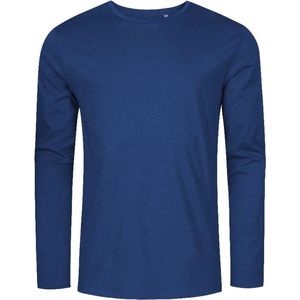 Marine Blauw t-shirt lange mouwen en ronde hals merk Promodoro maat XXL