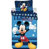 Disney Mickey Mouse Dekbedovertrek, Team - Eenpersoons - 140 x 200 cm - Katoen