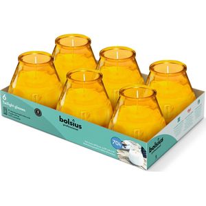 Bolsius - Twilight - Kaars in glas - Patio - Amber - Tray 6 - 70 branduren