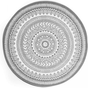 Oviala - Ronde grijze polypropyleen tapijt 160cm