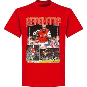 Bergkamp Arsenal Old Skool T-Shirt - Rood - S