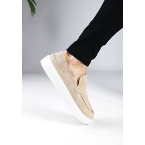 Cotton District - Suede heren Loafers - Sailor - Sand