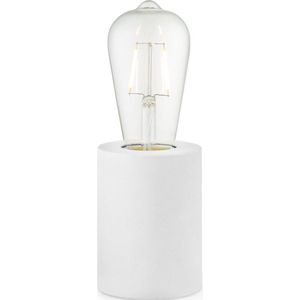 Home Sweet Home - Moderne tafellamp Dry Rond - Wit - 7,5/7,5/10cm - bedlampje - geschikt voor E27 LED lichtbron - gemaakt van Metaal