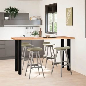 vidaXL Bartafel - Bartafels - Bartoptafel - Pubtafel - Bartafel rechthoekig 200x80x112 cm massief eikenhout lichtbruin