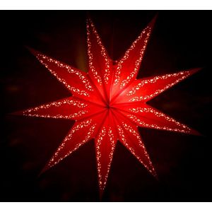 Kerstster met verlichtingsset nr. 59 - Rode ster ""Star Garland"" - Kerstverlichting - Kerstdecoratie - Ø 60 cm - Kerst