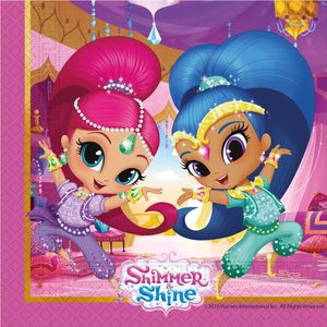 Shimmer And Shine Servetten 33cm 20st