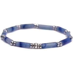 Fortuna Beads – Italia Aventurijn – Kralen Armband – Heren & Dames – Licht Blauw – 18cm