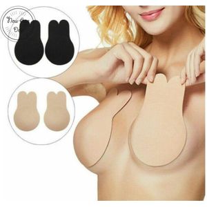 New Age Devi - Strapless BH - Plakbeha - Push Up - Onzichtbaar, Herbruikbaar en Liftend - beige huidskleur L Plak BH