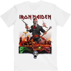 Iron Maiden - Legacy Of The Beast Live In Mexico City Heren T-shirt - M - Wit