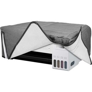 kwmobile printer hoes geschikt voor Epson Eco Tank ET-2826 / 2800 case - Linnen cover - Stofhoes voor printer in donkergrijs