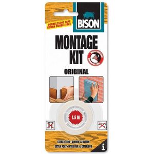 Bison montagekit tape transparant 19 mm x 1,5 m - Dubbelzijdige tape - Klustape