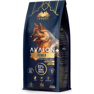 Avalon Petfood +Power - Hondenvoer Droogvoer - Kip & Groenten - TarweGlutenvrij - 20 Kg