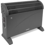 Convectorkachel - 750W/1250W/2000W – Grijs - Met Ingebouwde Radiator Ventilator