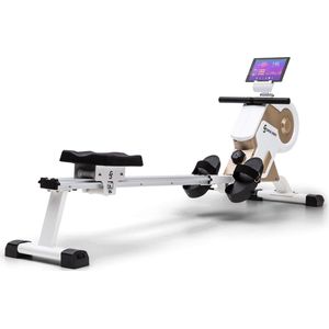 Stream M1 Magnetische Roeitrainer Roeimachine Rowing Machine - Uiterst Efficiënte Training - 8 Standen Magneetweerstand - 105 Cm Lange Aluminium Rails - Tablethouder - Trainingscomputer Met LCd-Display - Aluminium