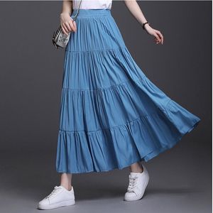 Dames Rok - Maxi Rok - Blauw - One Size