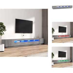 vidaXL TV-meubel LED-verlichting - 100x35x40 cm - Grijs Sonoma Eiken - Kast