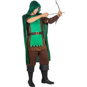 Funidelia | Robin Hoodkostuum Voor voor mannen - Films & Series, Verhalen, Schutters - Kostuum voor Volwassenen Accessoire verkleedkleding en rekwisieten voor Halloween, carnaval & feesten - Maat XL - Groen