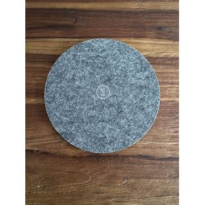 O.N. der Zetter - Onderzetters Voor Pannen en Planten - 2 stuks - Rond - Vilt - Diameter 25 cm - Donkergrijs - Vloerbeschermer - Wasbaar - Hittebestendig - Housewarming - Verjaardag Coasters Kerst Feestdagen Oud en Nieuw Kado Man Vrouw Cadeau 20 euro