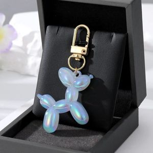 Sleutelhanger - Ballonhond Licht Blauw - Light Blue - Balloon Twisting - Ballonfiguur - Ballon - Key Chain - Balloon Dog - Teckel -