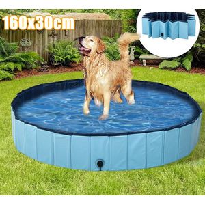 Hondenbad - 160*160*30cm - Zwembad - Hondenzwembad - Opvouwbare Dierenzwembad - honden badje - Verkoeling Voor Huisdieren