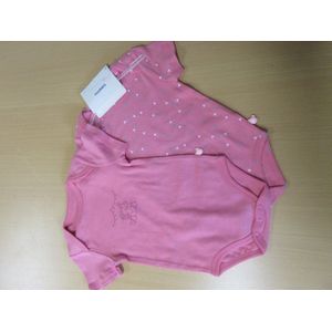 2pack bodyset Noukie's in oud rose korte mouw  1jaar 80