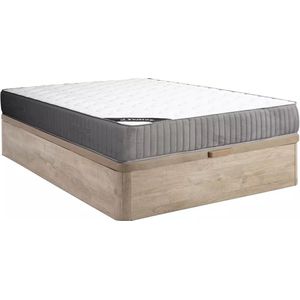 YSMÉE - MALINO - Bedbodem 140 x 190 cm - Licht Naturel - Inclusief Matras van Schuim