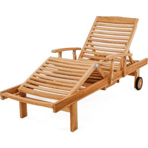 Teakea - Sunlounger | Teak Ligbed | 200x62x95