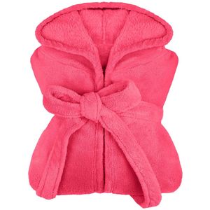 Ibenzoa® Extra Zachte Unisex Badjas met Capuchon van Knuffelfleece in Moderne Kleuren en Diverse Maten