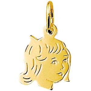 Hanger Meisje 15 X 11 Mm 14K Geelgoud