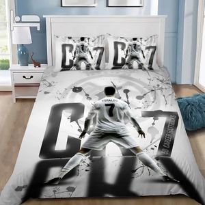 Cristiano Ronaldo - CR7 - CR7 Voetbal beddengoed- Cristiano Ronaldo Portugal Slaapkamer Beddengoed- EK Voetbal Portugal Deken Beddengoed - Beddengoed set - bed - laken - Dekbedovertrek