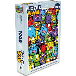 Puzzel Patronen - Monster - Grappig - Abstract - Meisjes - Jongens - Legpuzzel - Puzzel 1000 stukjes volwassenen