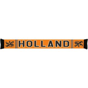 Sjaal Oranje Holland Zwarte Tekst - Voetbal Sjaal - EK/WK - Koningsdag - Een Stuk - One Size