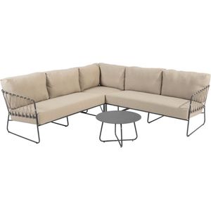 Prego hoek loungeset 4 delig rope taupe Taste 4SO